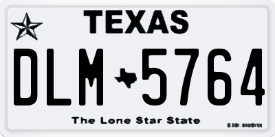 TX license plate DLM5764