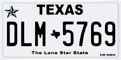 TX license plate DLM5769