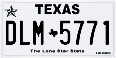 TX license plate DLM5771