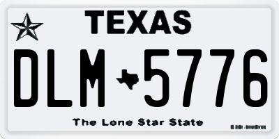 TX license plate DLM5776