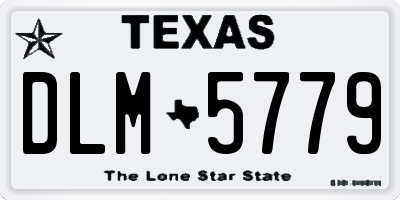 TX license plate DLM5779