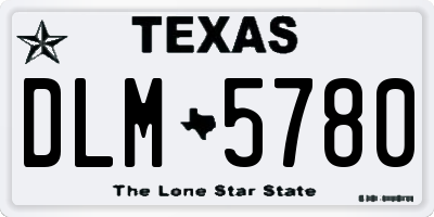 TX license plate DLM5780
