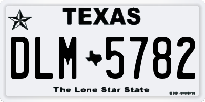 TX license plate DLM5782