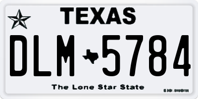 TX license plate DLM5784