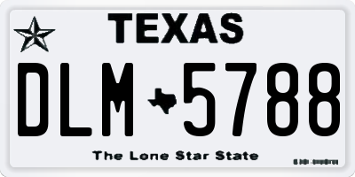 TX license plate DLM5788