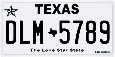 TX license plate DLM5789