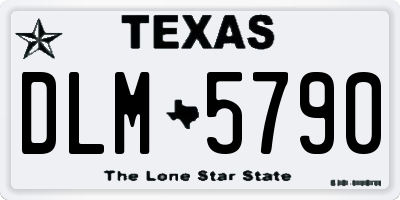 TX license plate DLM5790