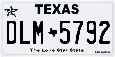 TX license plate DLM5792