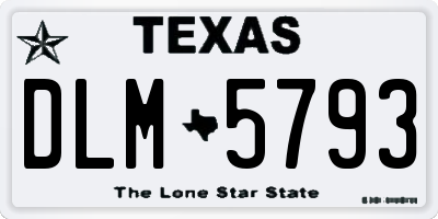 TX license plate DLM5793