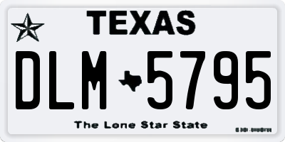 TX license plate DLM5795