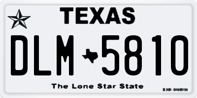 TX license plate DLM5810