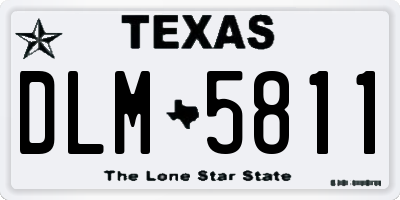 TX license plate DLM5811