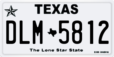 TX license plate DLM5812