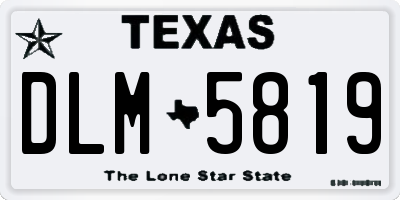 TX license plate DLM5819