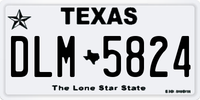 TX license plate DLM5824
