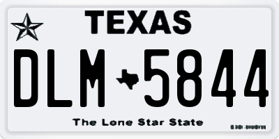TX license plate DLM5844