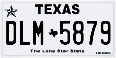 TX license plate DLM5879