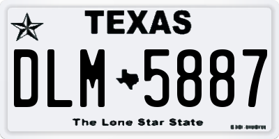 TX license plate DLM5887