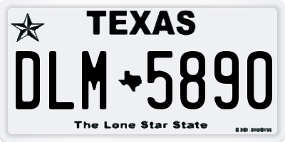 TX license plate DLM5890