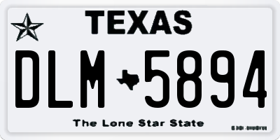 TX license plate DLM5894