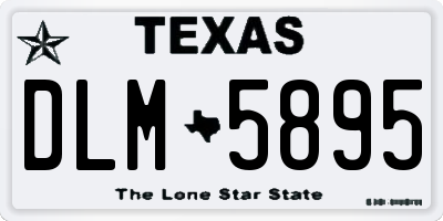 TX license plate DLM5895