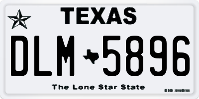 TX license plate DLM5896