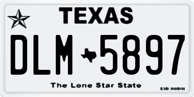 TX license plate DLM5897