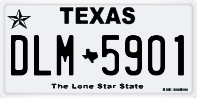 TX license plate DLM5901