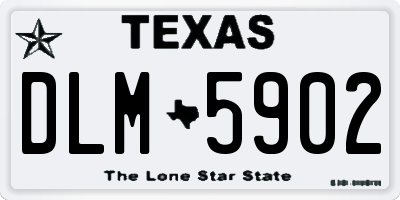 TX license plate DLM5902