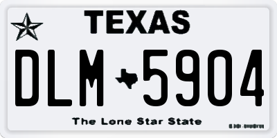 TX license plate DLM5904