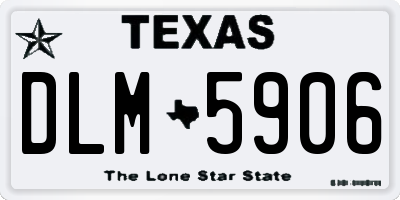 TX license plate DLM5906