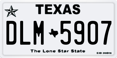 TX license plate DLM5907