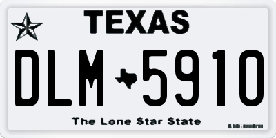 TX license plate DLM5910