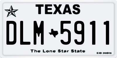 TX license plate DLM5911