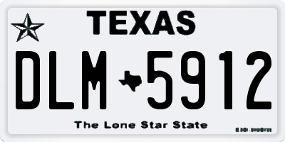 TX license plate DLM5912