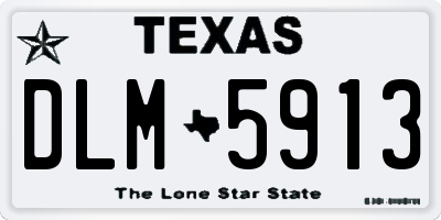 TX license plate DLM5913