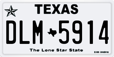 TX license plate DLM5914
