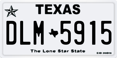 TX license plate DLM5915