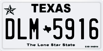 TX license plate DLM5916