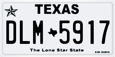 TX license plate DLM5917