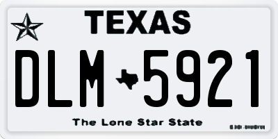 TX license plate DLM5921