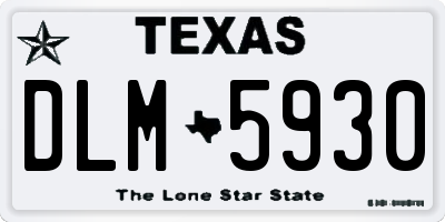 TX license plate DLM5930