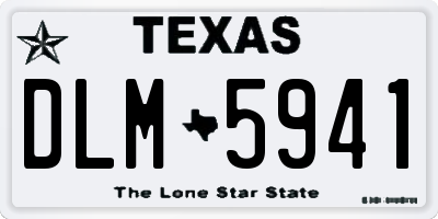 TX license plate DLM5941