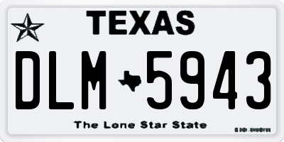 TX license plate DLM5943
