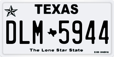 TX license plate DLM5944
