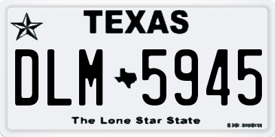 TX license plate DLM5945