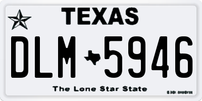 TX license plate DLM5946