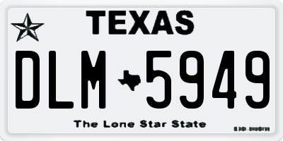 TX license plate DLM5949