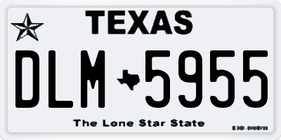 TX license plate DLM5955