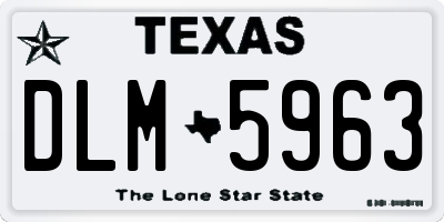 TX license plate DLM5963